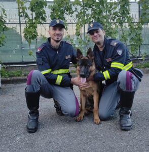 Tortona: agenti di Polizia Stradale ritrovano Oscar, cucciolo di pastore tedesco smarrito
